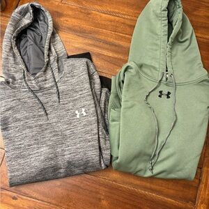 Under Armour Hoodie Bundle XL – Gray & Green – Excellent Condition